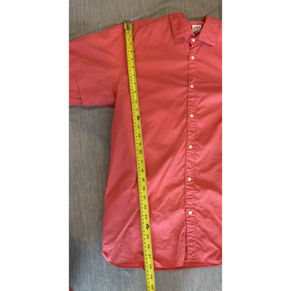 Scotch & Soda Womens Button Blouse Size L Salmon Puff Sleeve Preppy Golf Resort - Picture 11 of 11